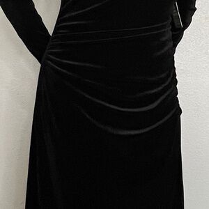 Express Black Evening Velvet Dress Size S